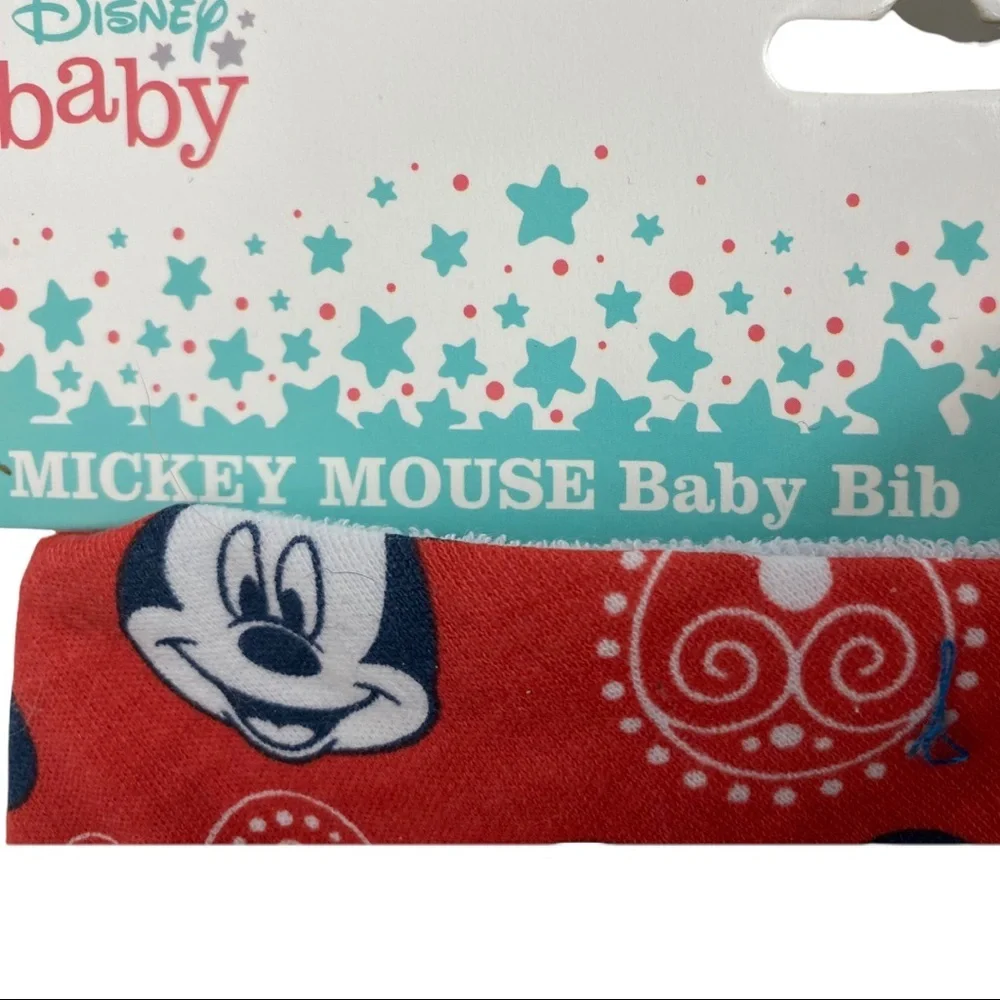 NWT Disney Mickey Mouse 4-pack Cotton Jersey Bandanna Bibs - Picture 4 of 11